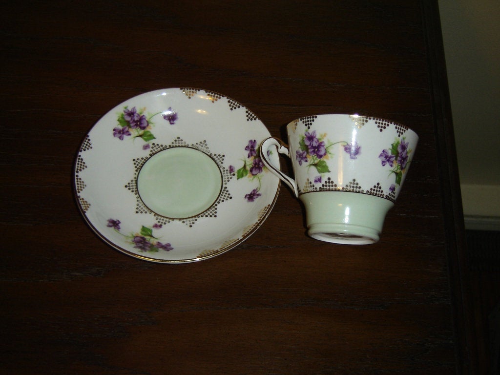 Thomas Forester Phoenix 485 purple Violet cup and saucer near mint - Items Tried And True