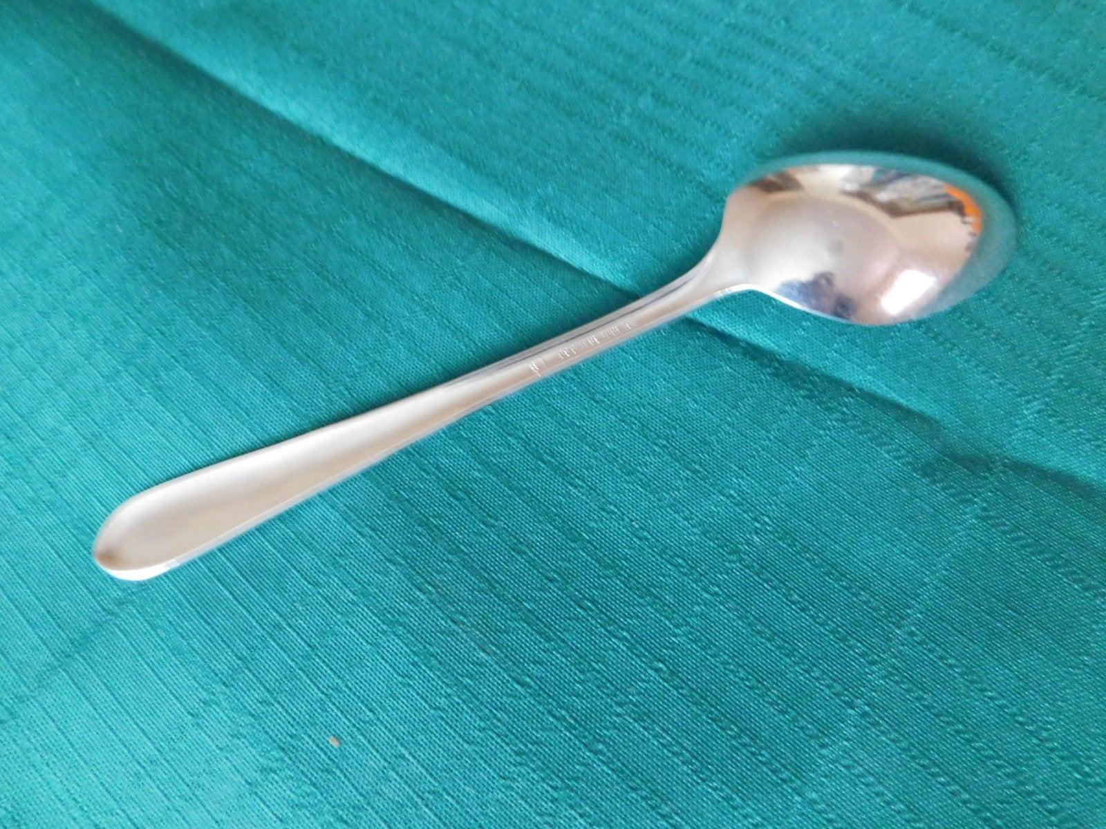 Wm. Rogers Mfg. Meadow Flower (1940) place oval soup spoon VGU - Items Tried And True