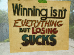 Vintage Losing Sucks iron-on transfer t -shirt decal