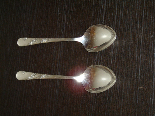 Pair of Tudor Plate Bridal Wreath (1950) Tablespoons (serving spoons) - Items Tried And True