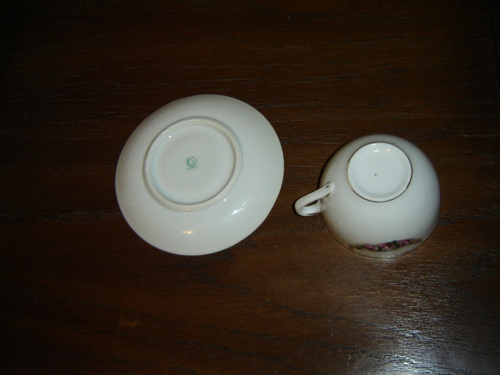 Nippon G pink Rose swag cup and saucer VGU - Items Tried And True