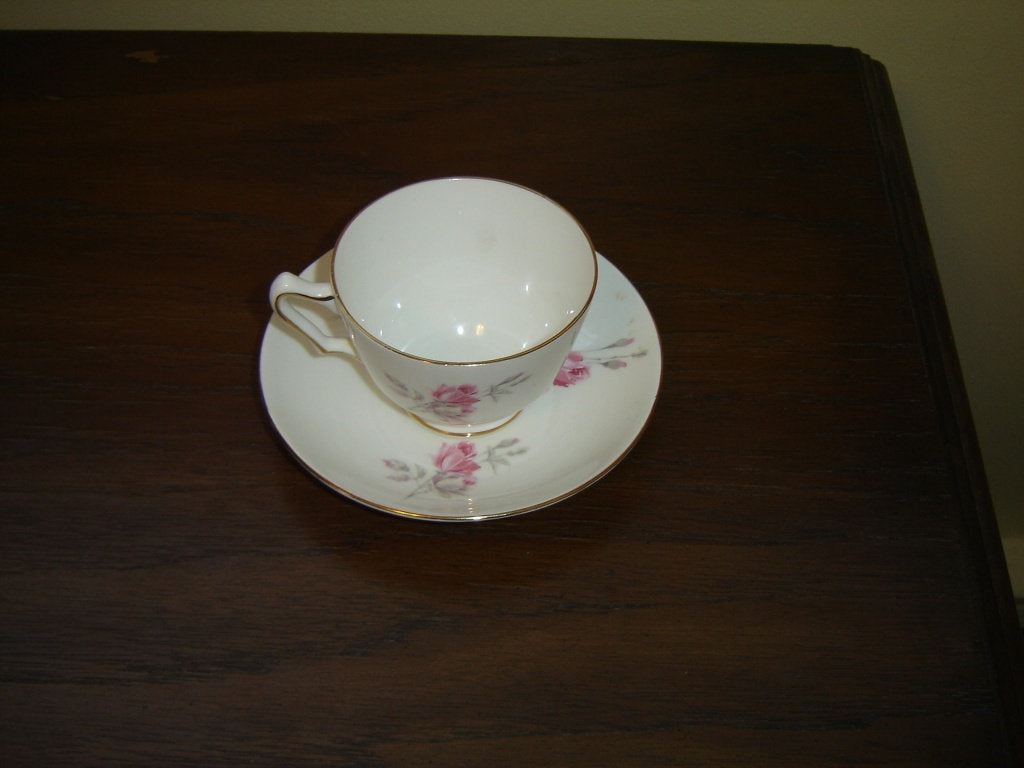 Crown Staffordshire English Rose cup and saucer near mint condition - Items Tried And True