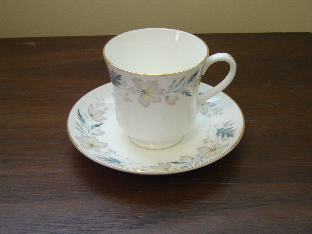 Royal Tuscan yellow purple floral cup and saucer mint condition - Items Tried And True