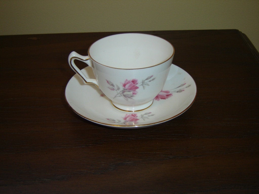 Crown Staffordshire English Rose cup and saucer near mint condition - Items Tried And True