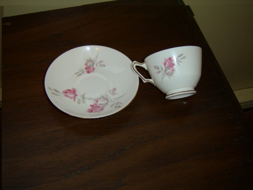 Crown Staffordshire English Rose cup and saucer near mint condition - Items Tried And True