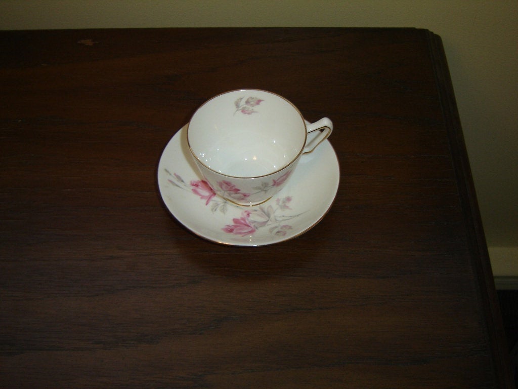 Crown Staffordshire English Rose cup and saucer near mint condition - Items Tried And True