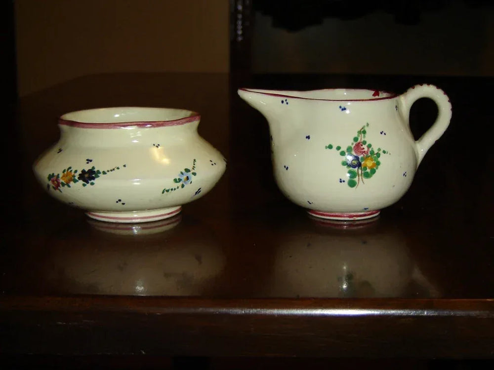 Deruta (Italy) cream and sugar set