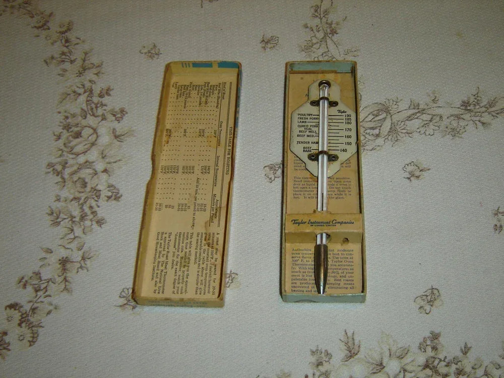 Vintage Taylor #5936 roast thermometer 1950s in original box