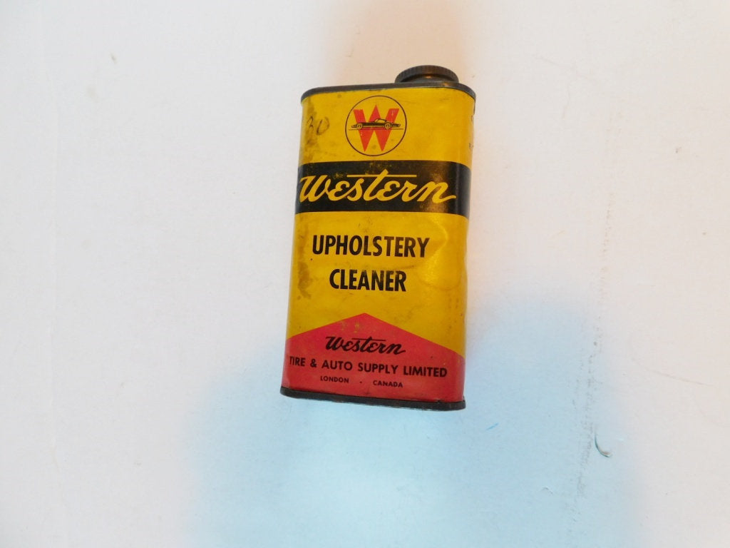 Western Upholstery Cleaner 8 ounce collectible tin - Items Tried And True
