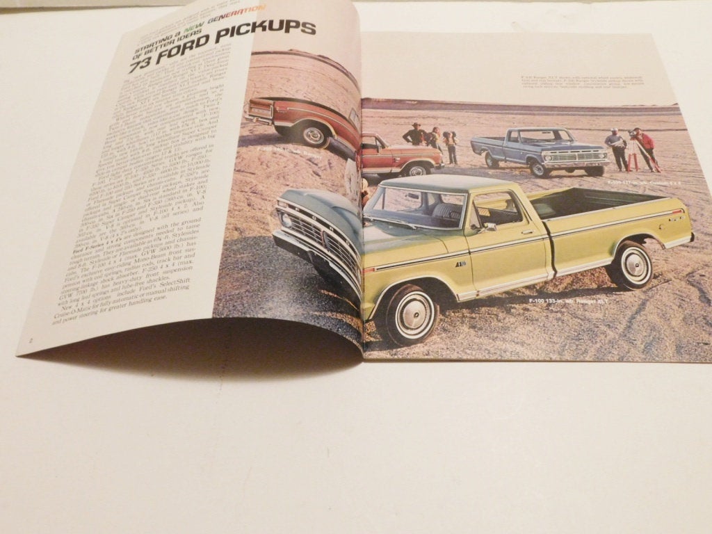 1973 Ford pickups dealer advertising brochure - Items Tried And True