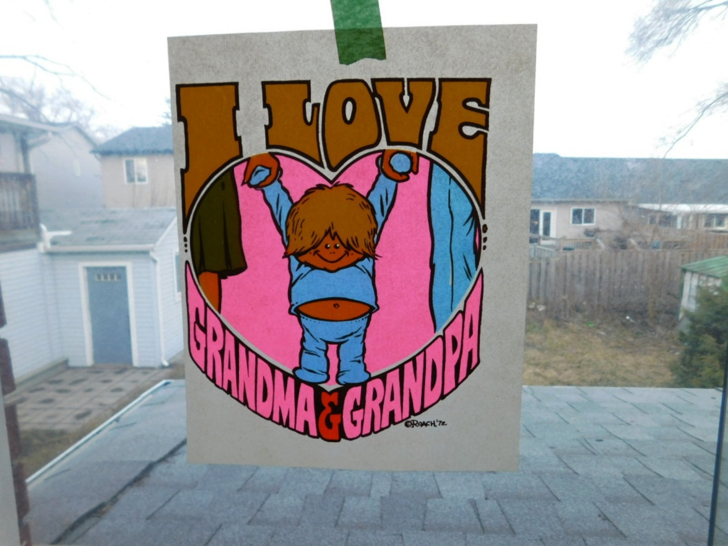 Vintage Love Grandma Grandpa (1972) iron-on transfer t-shirt decal by Roach - Items Tried And True